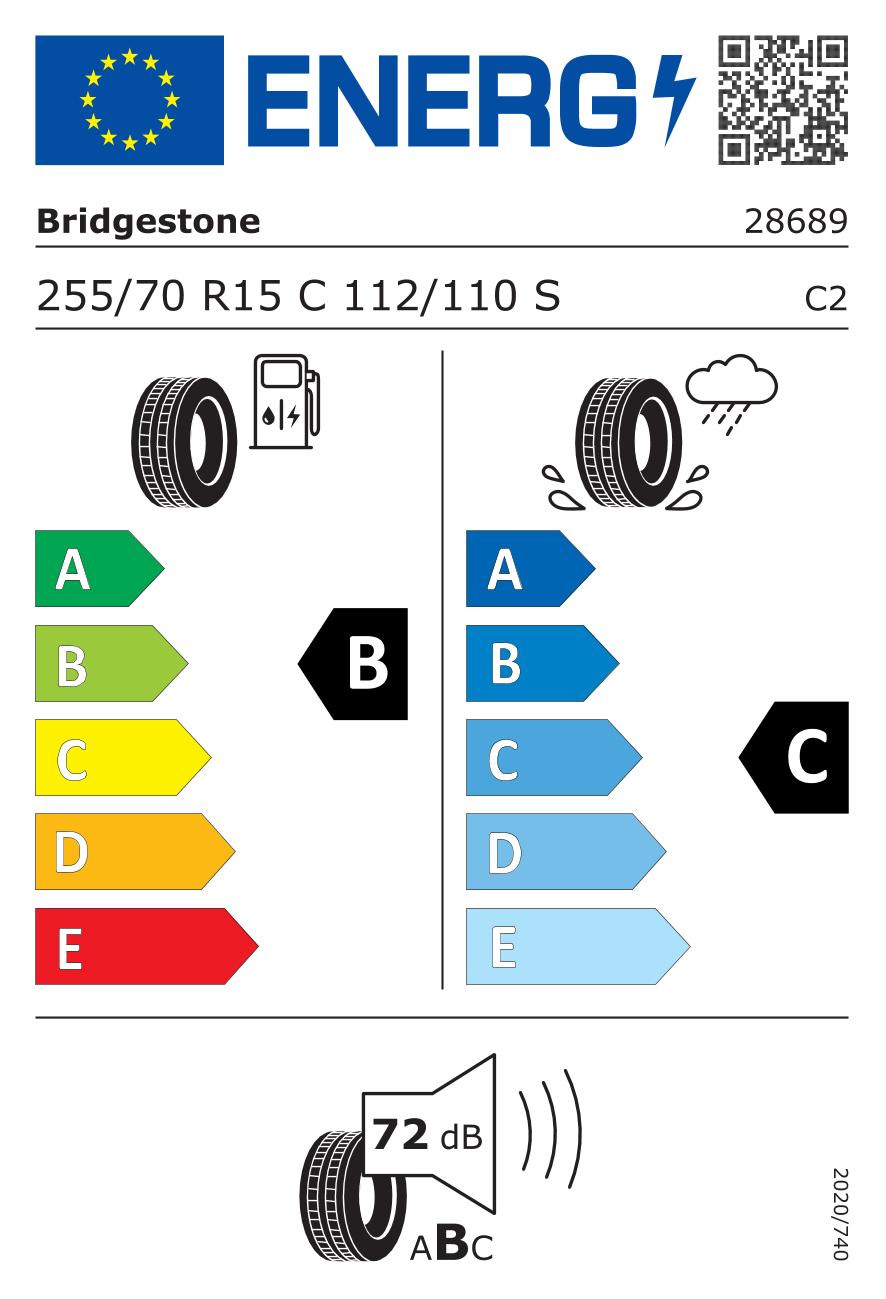 BRIDGESTONE Dueler HT 840 255/70 R15 112S - европейски етикет
