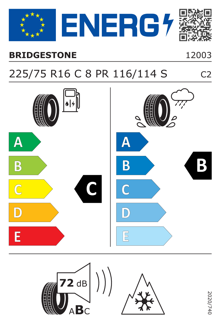 BRIDGESTONE DUELER A/T 001 225/75 R16 116S - европейски етикет