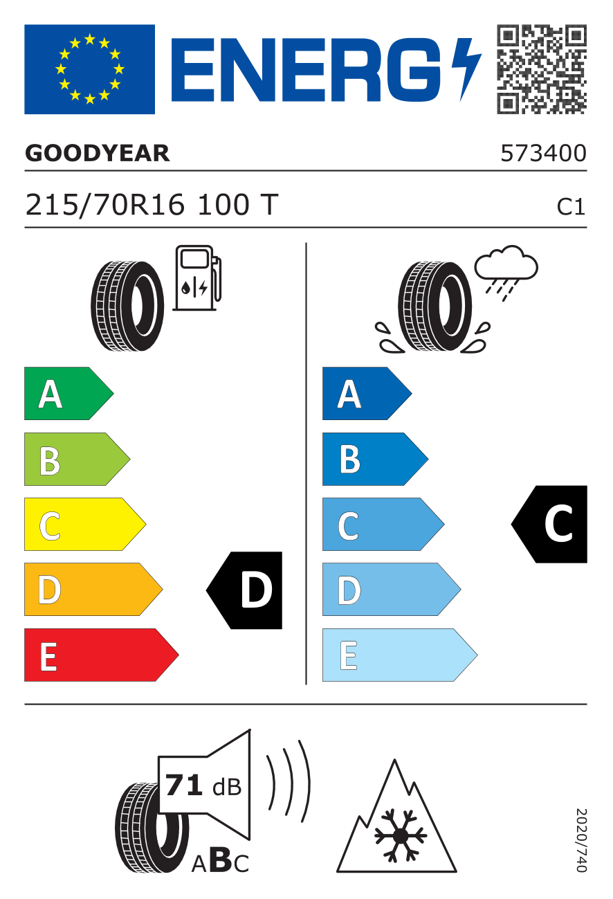 GOODYEAR VECTOR 4SEASONS SUV 4X4 FP 215/70 R16 100T - европейски етикет