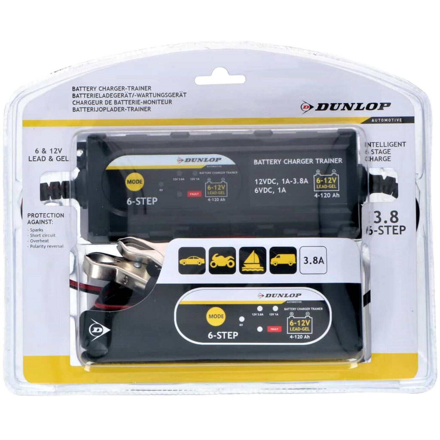 Аксесоари DUNLOP 15310 Умно зарядно за акумулатор Dunlop. 3.8А 6-12V