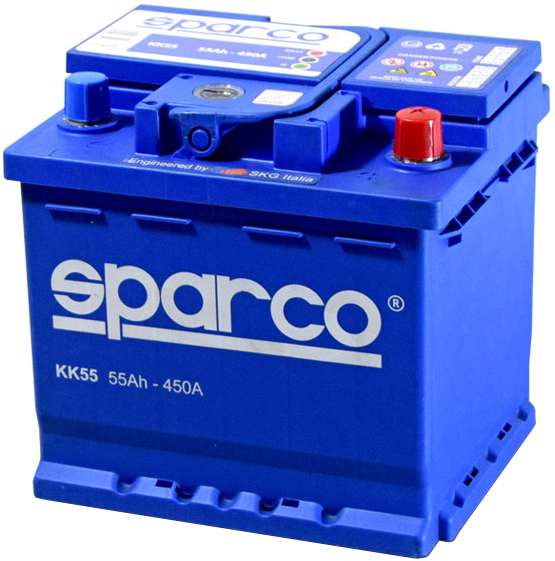 Аксесоари SPARCO Акумулатор 55Ah 450А размери 242/175/175