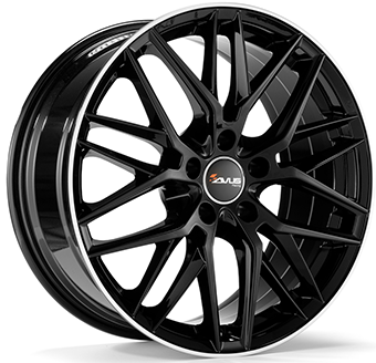 Алуминиеви джанти AVUS VELGEN AF19 Gloss Black / Polished lip 8.5Jx19