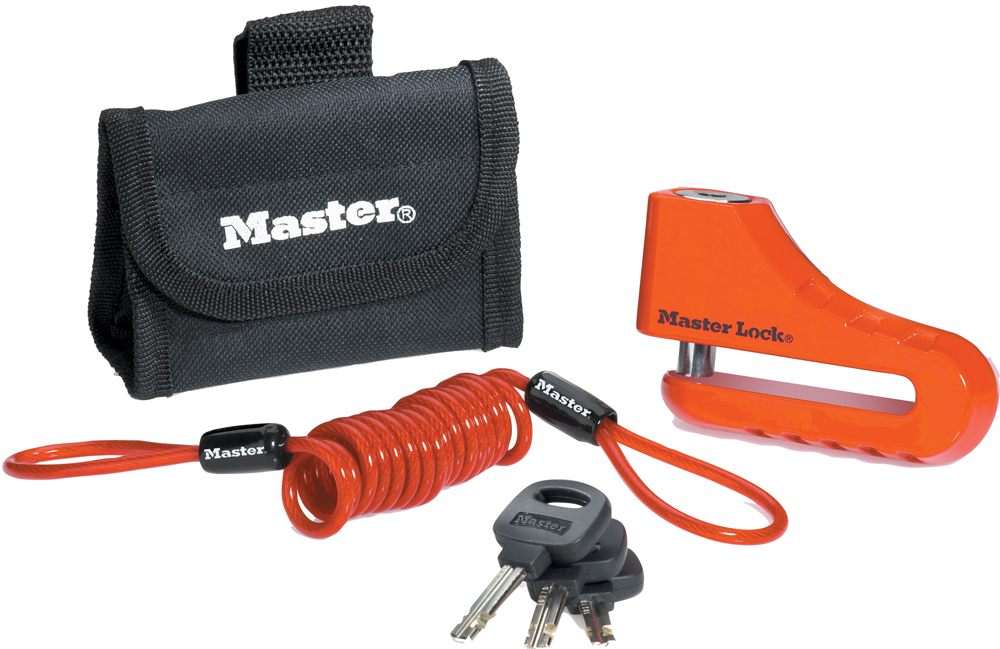 Аксесоари MASTERLOCK Катинар за дискови спирачки Masterlock RED 80мм 80mm скоба 5.5mm 3 ключа