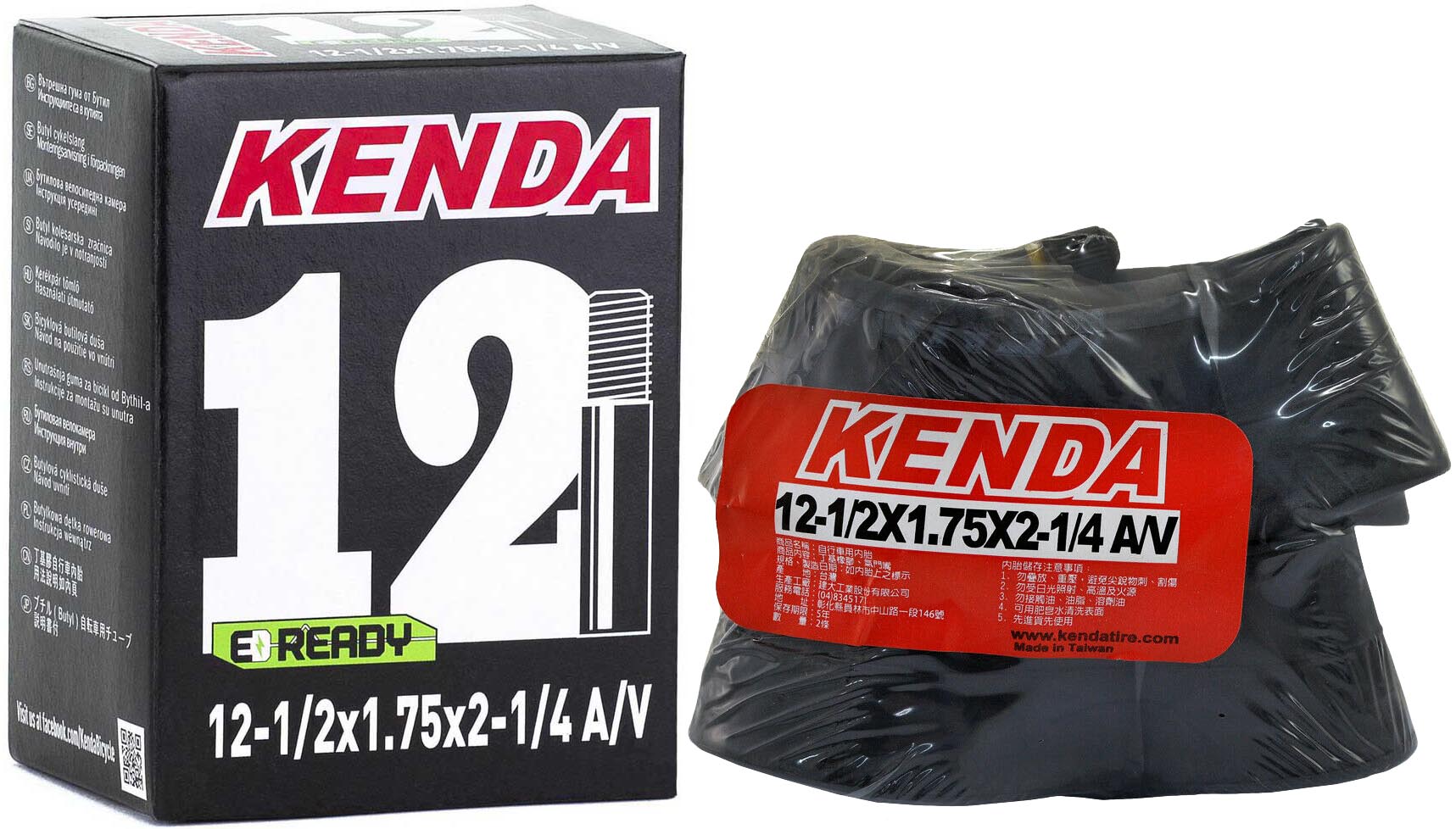 Велосипедни гуми KENDA Вътрешна 12-1/2x1.75x2-1/4 47-203 A/V-28T