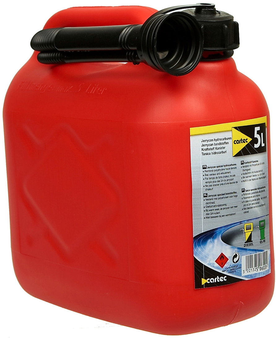 Аксесоари AAA_OTHER ТУБА 5Л CARTEC -506020 PVC червена с чучур за лесно наливане